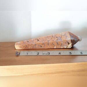 Pink druzy flower Agate wand crystal shapes for collectors 6 inch wand